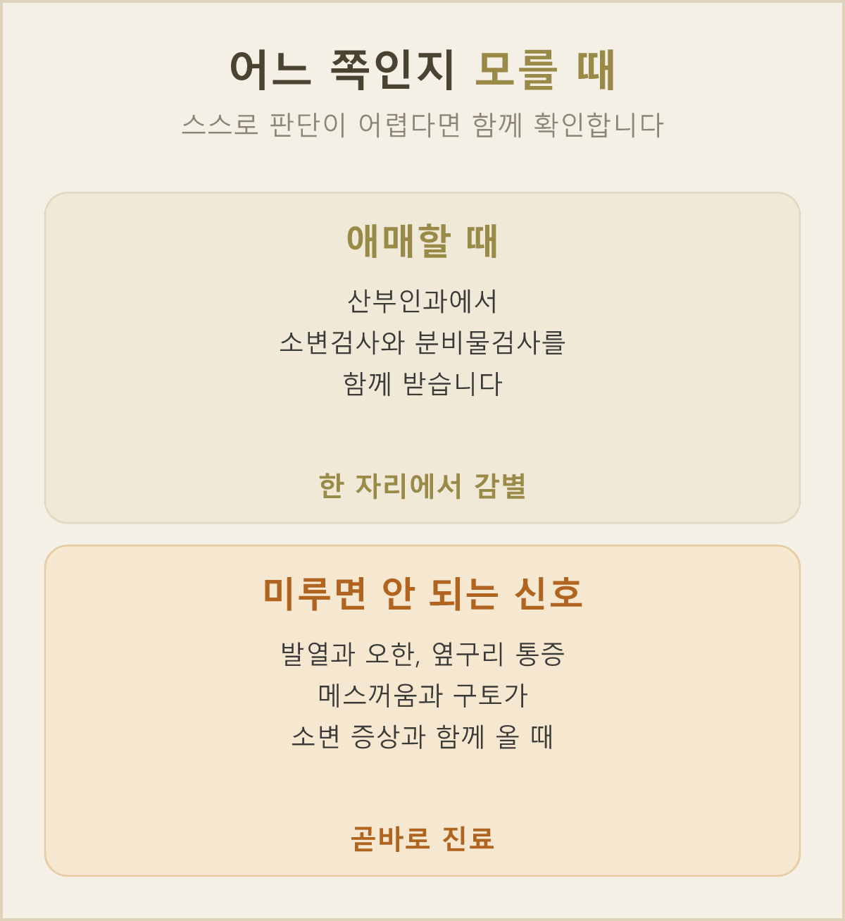 혼자 가리기 어려울 때 진료받는 방향, 그리고 미루면 안 되는 신우신염 신호